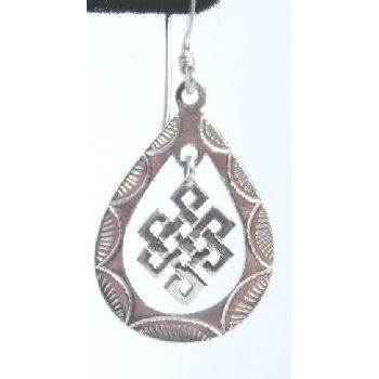 Endless Knot Silver Earring JM-E0788